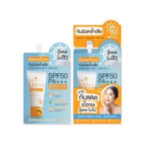 รีวิวกันแดดซองในเซเว่น หน้าใสลดฝ่าราคาประหยัด 15 Nami UV Sunscreen Aqua Gel SPF50 PA+++